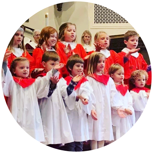 Children's choir performing