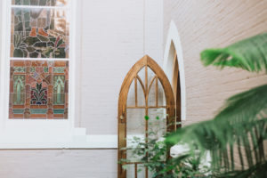 Open side door to sanctuary